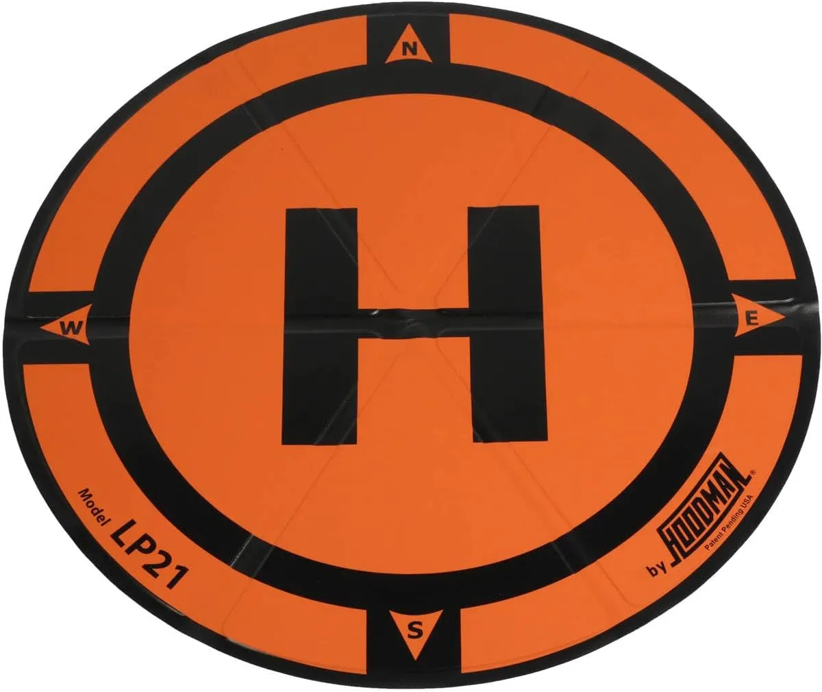 Hoodman Weighted Trifold UAV Drone Landing Pad LP21 - fits Mini 4 Pro, mini 3 pro, mavic and spark - Durable, No Stakes Required, collapses to 1/6 of deployed size
