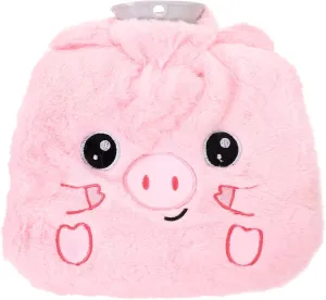 Hot Water Bottle with Cover Hot Water Bag Plush Hand Warmer Winter Hand Warmer Reusable Hot Water Bag Fluffy Cover Hot Water Bottle for Neck and Shoulder Hand Feet Warmer