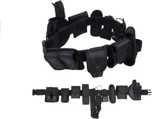 HUNANBANG Outdoor 10pcs Modular Hunting Fishing Duty Belt Police Security Law Enforcement Tactical Equipment System Utility Belt Hunting (10pcs belt set)