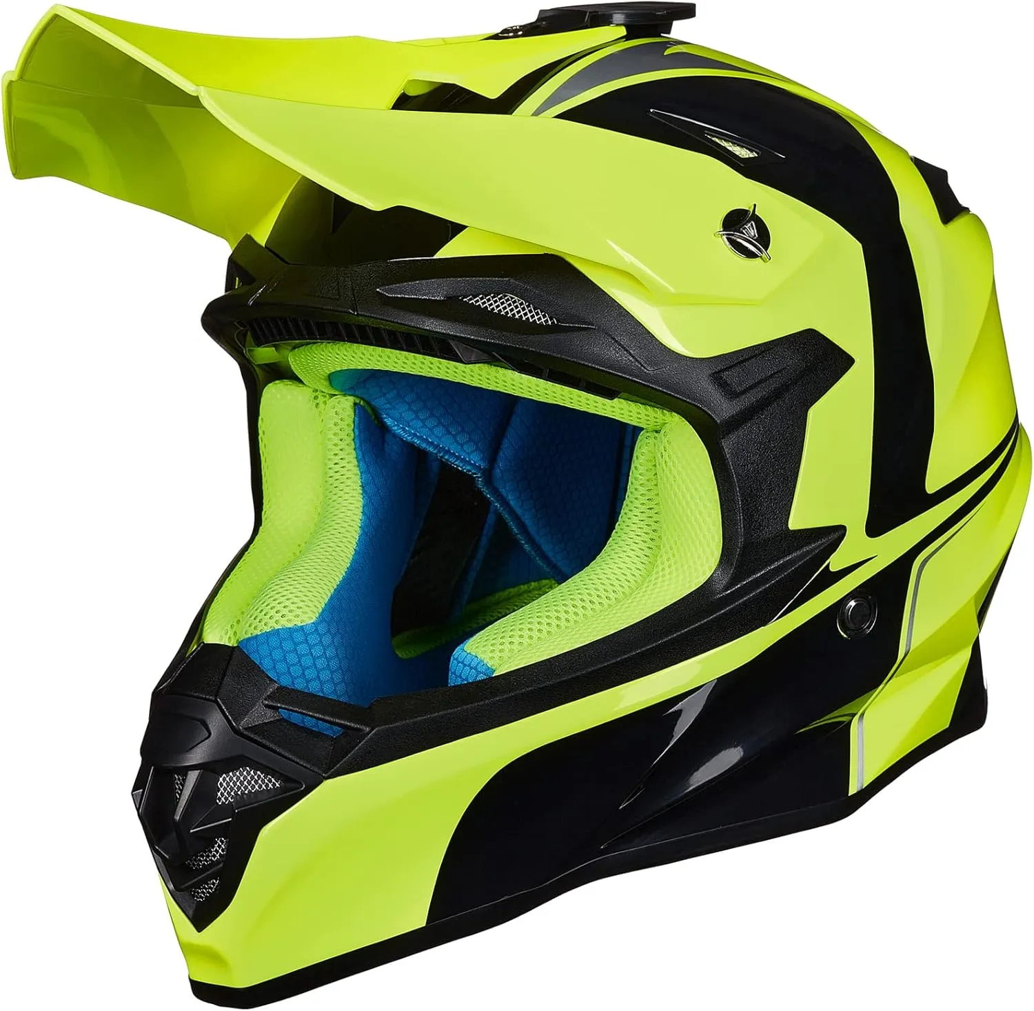 ILM Adult Dirt Bike Helmets ATV Motocross Dirtbike Helmet with Super Soft Liner Camera Mount for Men Women Motorcycle Dual Sport DOT Model-216 (Yellow Black, M)
