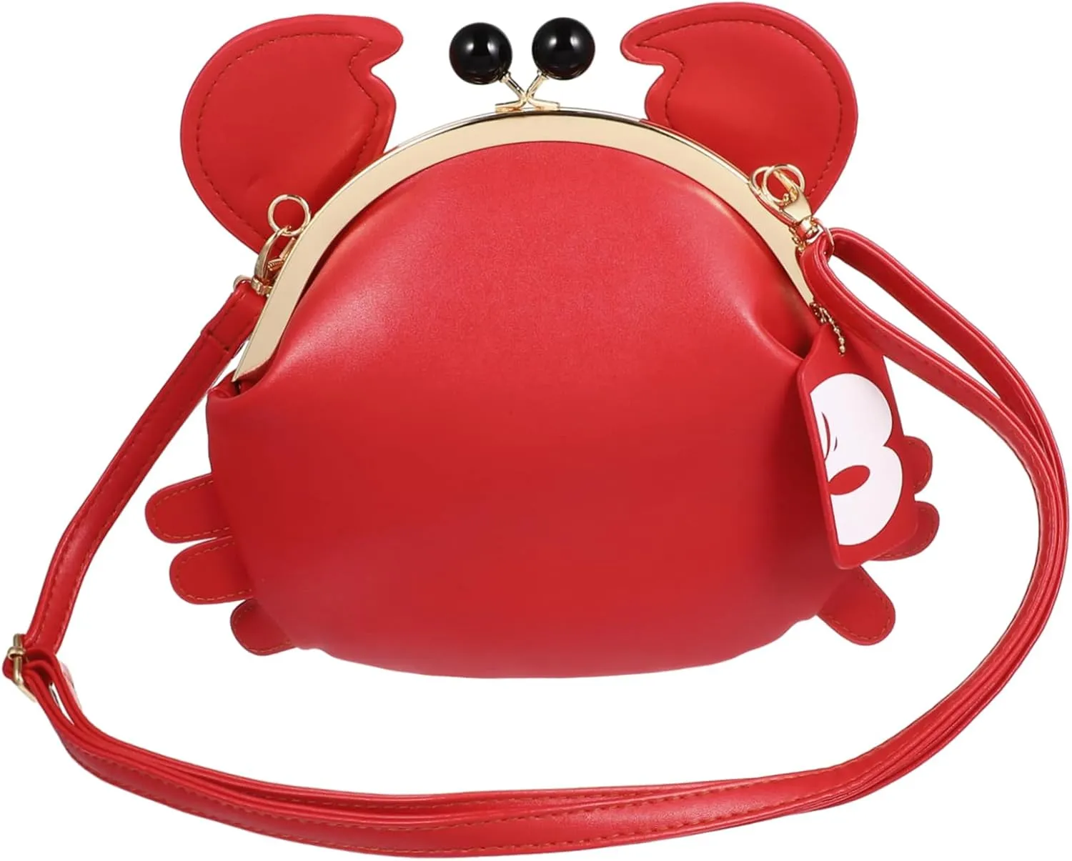 IMIKEYA Pu Crab Handbag Stylish Women's Shoulder Bag Cross Comfortable and Odorless for Casual and Formal Occasions, Red, 26.00X22.00X3.00CM