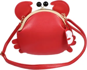 IMIKEYA Pu Crab Handbag Stylish Women's Shoulder Bag Cross Comfortable and Odorless for Casual and Formal Occasions, Red, 26.00X22.00X3.00CM