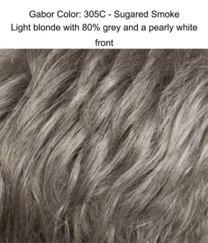 Incentive Avg Cap Wig Color 305C Sugared Smoke - Gabor Wigs 4" Pixie Cut Hand-Tied Scalloped Hairline Flexlite Synthetic Personal Fit Cap Bundle MaxWigs Hairloss Booklet