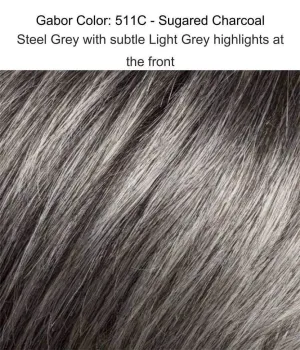 Incentive Avg Cap Wig Color 511C Sugared Charcoal - Gabor Wigs 4" Pixie Cut Hand-Tied Scalloped Hairline Flexlite Synthetic Personal Fit Cap Bundle MaxWigs Hairloss Booklet