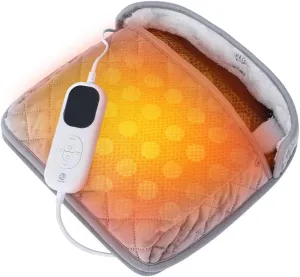 Infrared Foot Warmer,Natural Jade Foot Heating Pad with Fast Heating for Relieve Foot and Back Pain,Smart Controller,Electric Feet Warmer for Men and Women