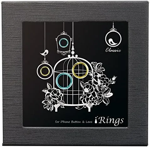 iRings KTRC-I6-004 iPhone 6-Compatible Button & Camera Lens Protection Frame, Tiffany Blue/Champagne Gold