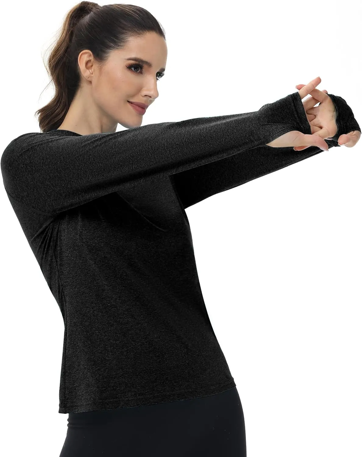 isnowood Womens Long Sleeve Rash Guard, Lightweight UV UPF 50  Sun Protection Shirts, Hiking Outdoor Running Fishing Clothing