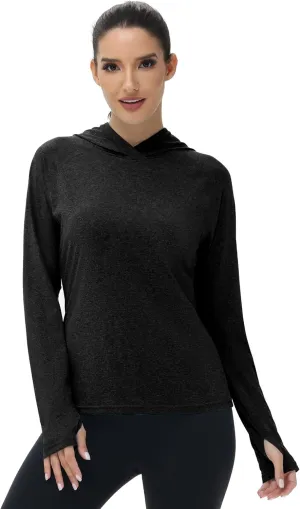 isnowood Womens Long Sleeve Rash Guard, Lightweight UV UPF 50  Sun Protection Shirts, Hiking Outdoor Running Fishing Clothing