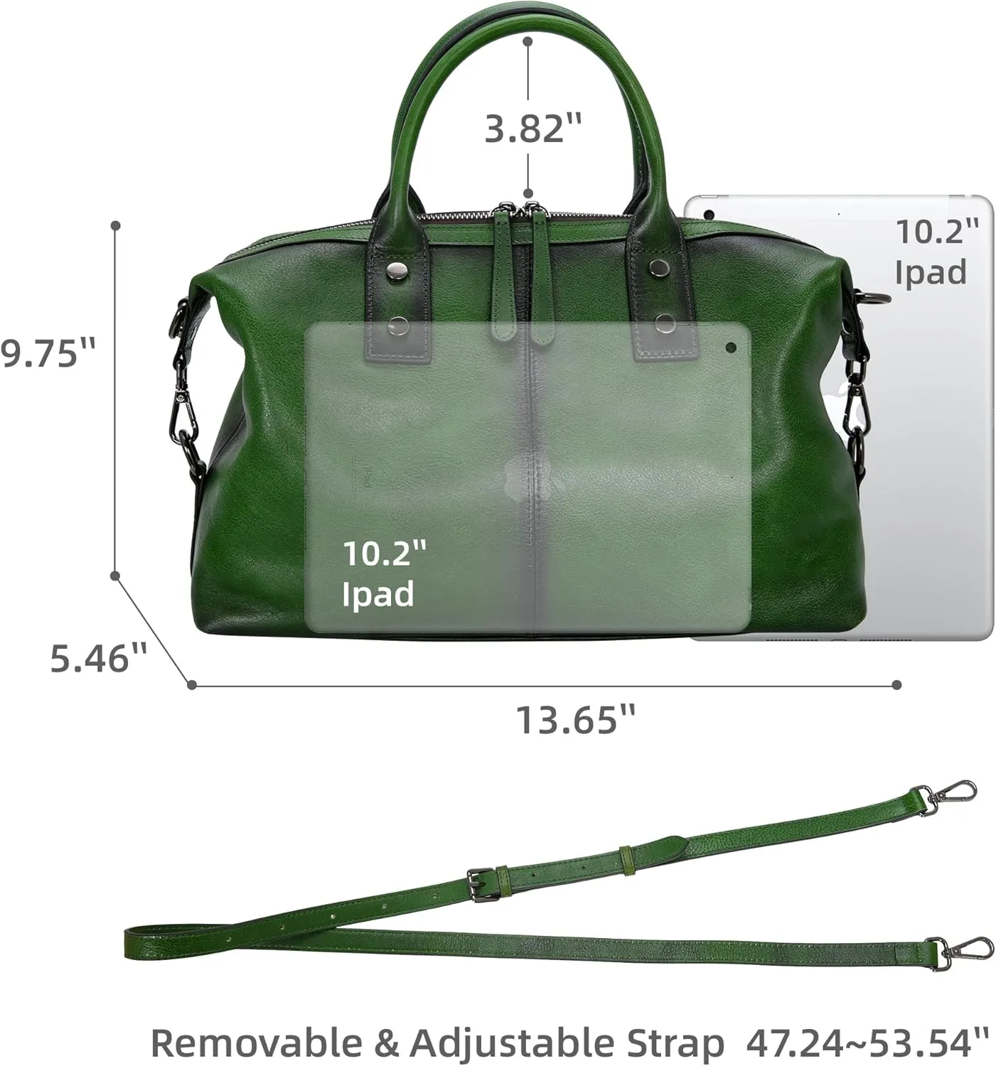 Iswee Genuine Leather Satchel Tote Bag Top Handle Handbag Designer Shoulder Bag Large Capacity Cross Body Bag