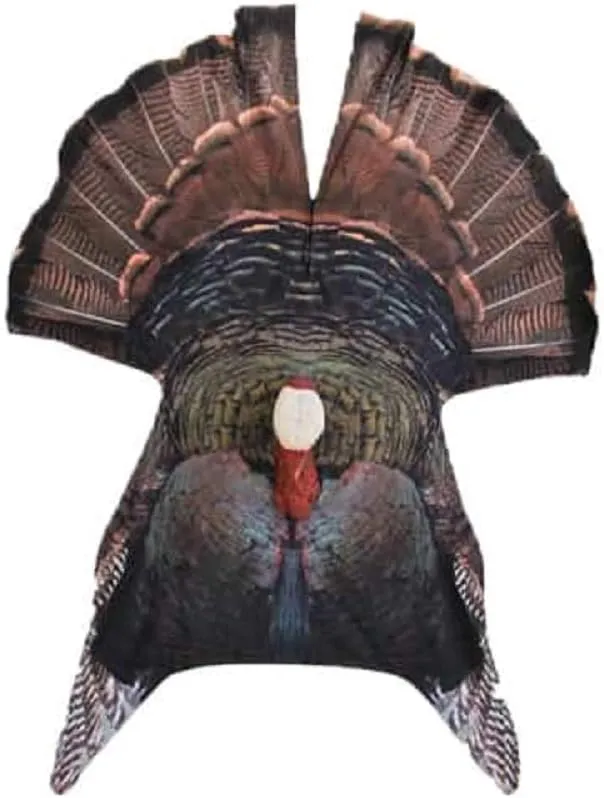 JakeFan, Hands-Free Turkey Jake Fanning Decoy for Gun or Bow Hunting, Filming or Viewing, Portable and Durable 3D Head with Custom Window, Built-In Ground Stake, Face Mask, Carrying Bag