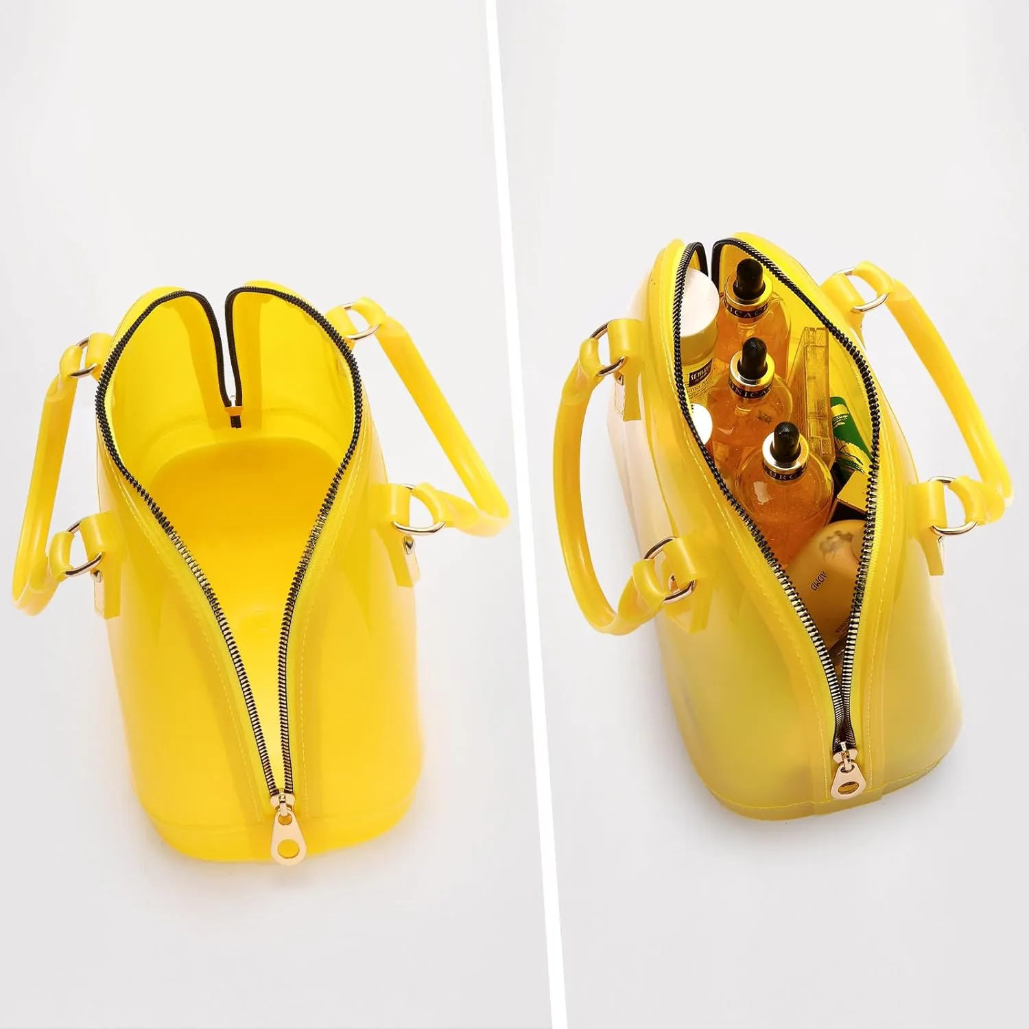 Jelly Crossbody Purse Shoulder Bag, Candy Color Tote Satchel Top-Handle Handbags for Women