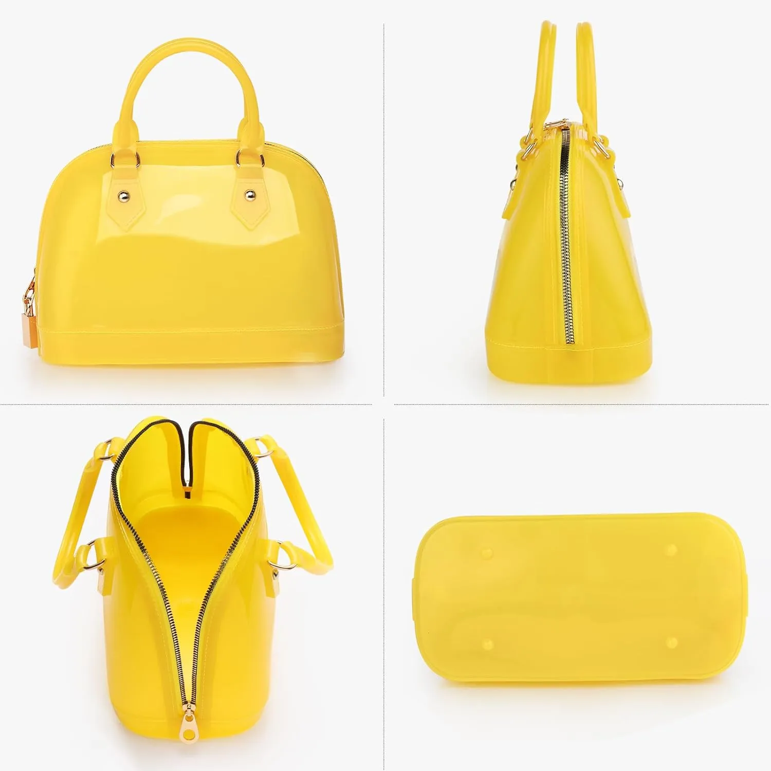 Jelly Crossbody Purse Shoulder Bag, Candy Color Tote Satchel Top-Handle Handbags for Women