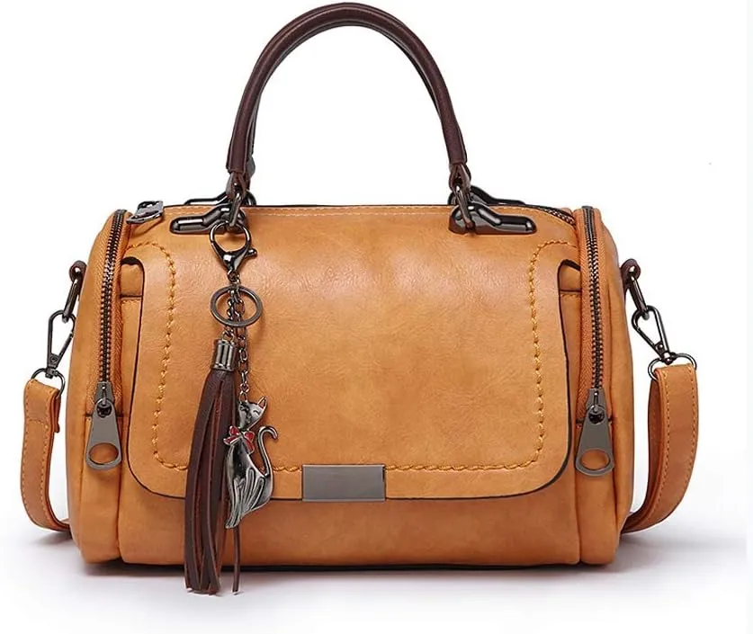 JSEIAJB Women's Tote Shoulder Bag Handbag Purses Satchel Shoulder Bags Handle Bag Leather