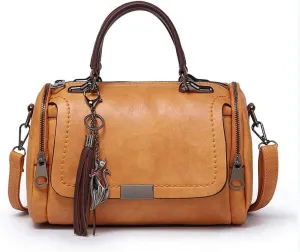 JSEIAJB Women's Tote Shoulder Bag Handbag Purses Satchel Shoulder Bags Handle Bag Leather