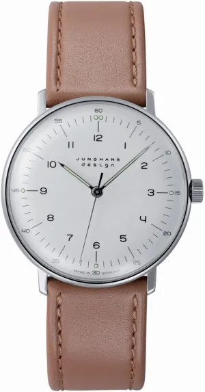 Junghans 027-3701-00 Max Bill Tan Brown Handwinding Mechanical Watch