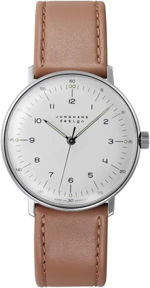 JUNGHANS(ユンハンス) Men's Wound Sapphire 正規品 マックス・ビル ハンドワインド 34mm 027 370102 Mechanical Hand Wind Watch