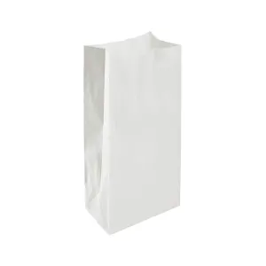 Karat 6lb Paper Lunch Bags - White, 2,000 Count - Versatile Paper Lunch Bags for Food or Commodities - Sturdy, Self-Standing, Reusable
