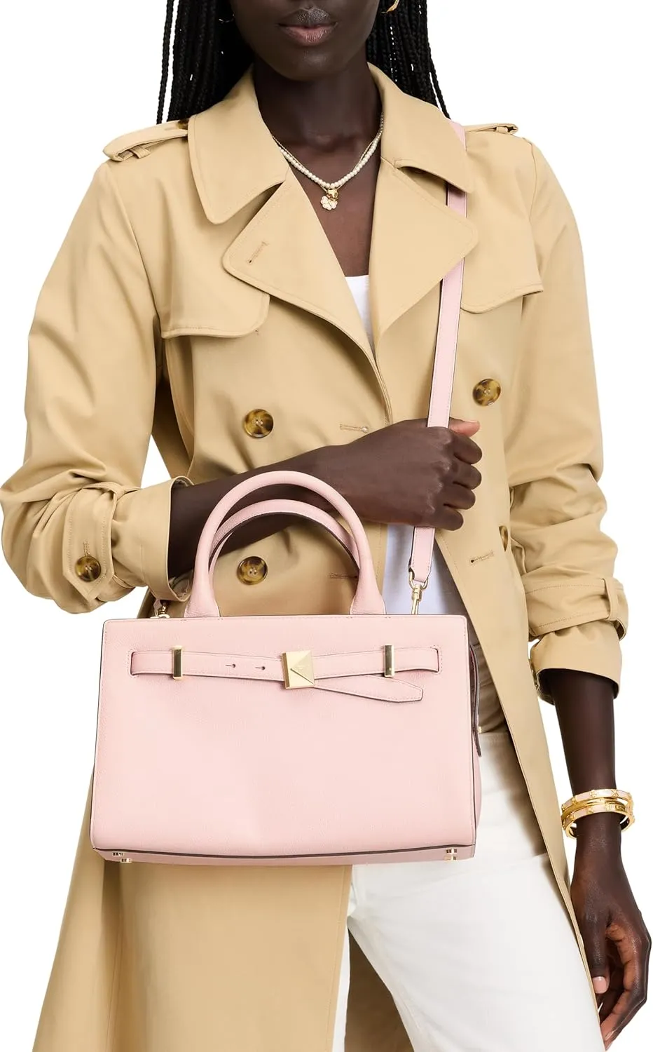 kate spade new york Deco Pebbled Leather Medium Satchel