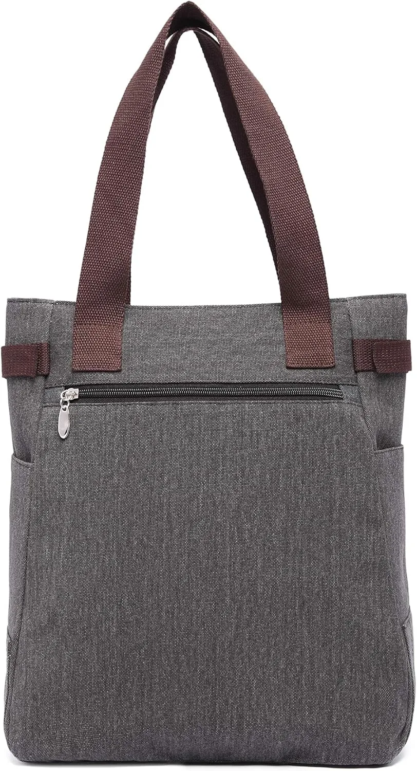 KAUKKO Women Canvas Handbag Shoulder Bag Cat Big Tote Bag(093-BLACK)