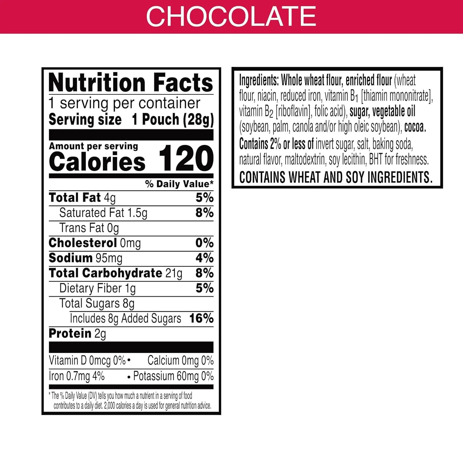 Kellogg's SCOOBY-DOO! Baked Graham Cracker Snacks, Lunch Snacks, Snack Crackers, Chocolate (40 Pouches)