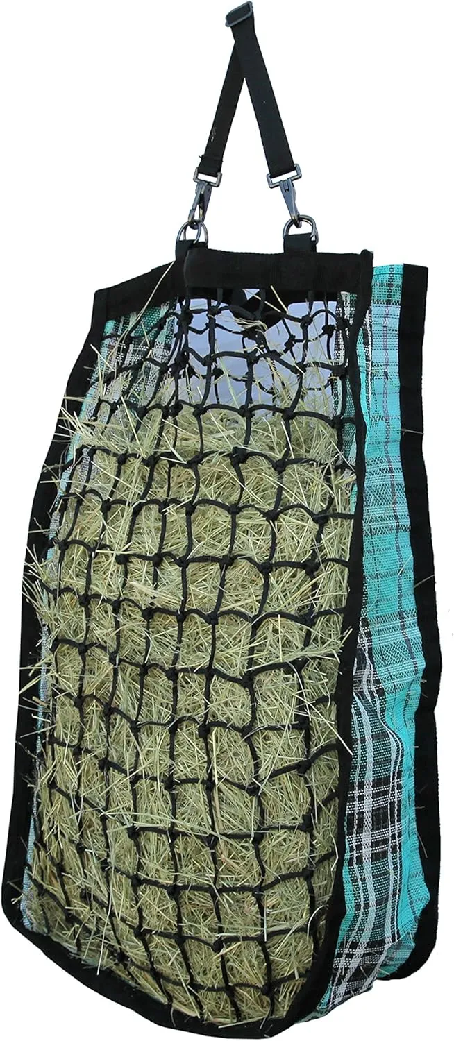 Kensington Hay Bag with Wire Rim — Sturdy Plastic Band Makes Loading Hay a Breeze — Holds Up to 2 Flake’s