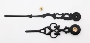 Kieninger Grandfather Clock Hands 3 7/8 Inch W/Hand NUT Serpentine Mechanical