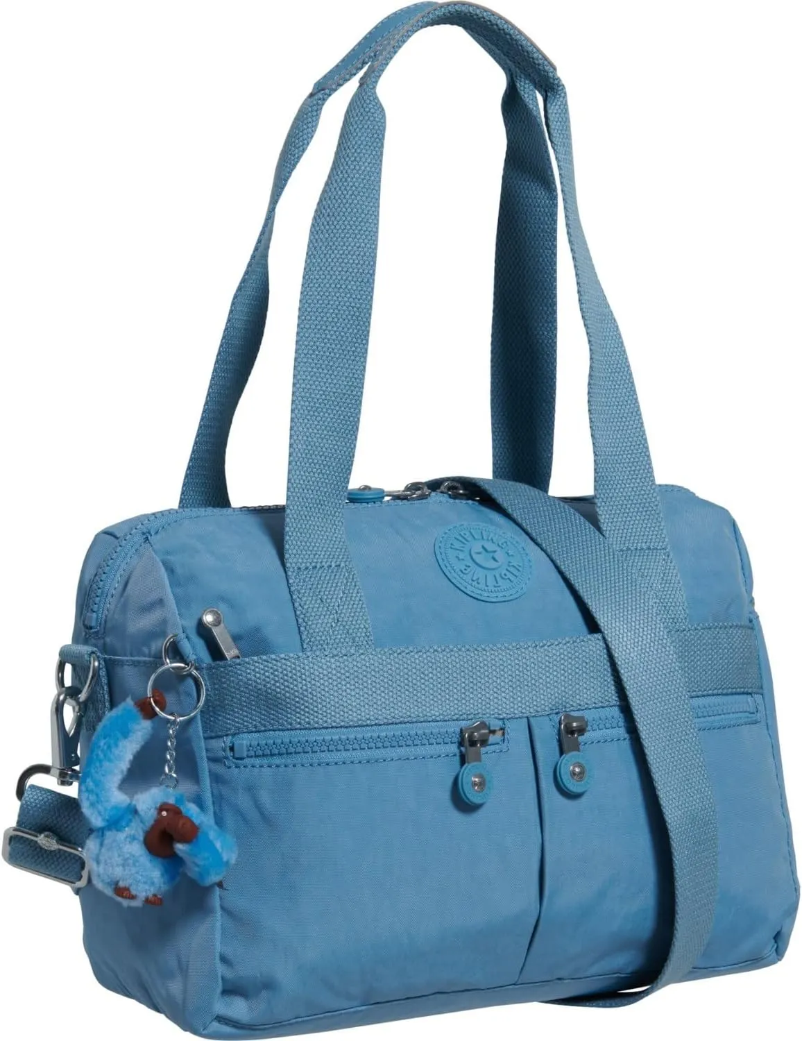 Kipling Klara Satchel Cross Body, Blue Mist Tonal, One Size