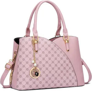 KKXIU Triple Compartments Purses and Handbags for Women Fashion Ladies Satchel Shoulder Top Handle Bag