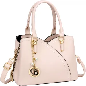 KKXIU Triple Compartments Purses and Handbags for Women Fashion Ladies Satchel Shoulder Top Handle Bag