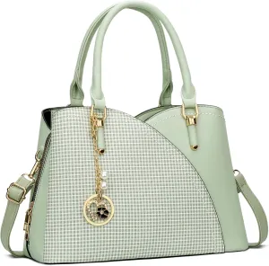 KKXIU Triple Compartments Purses and Handbags for Women Fashion Ladies Satchel Shoulder Top Handle Bag