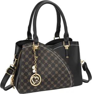 KKXIU Triple Compartments Purses and Handbags for Women Fashion Ladies Satchel Shoulder Top Handle Bag