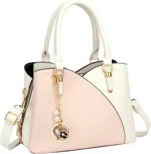 KKXIU Triple Compartments Purses and Handbags for Women Fashion Ladies Satchel Shoulder Top Handle Bag