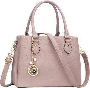 KKXIU Women Satchel Bags Handle Shoulder Handbags and Purses Pockets Zipper Leather Crossbody Bags