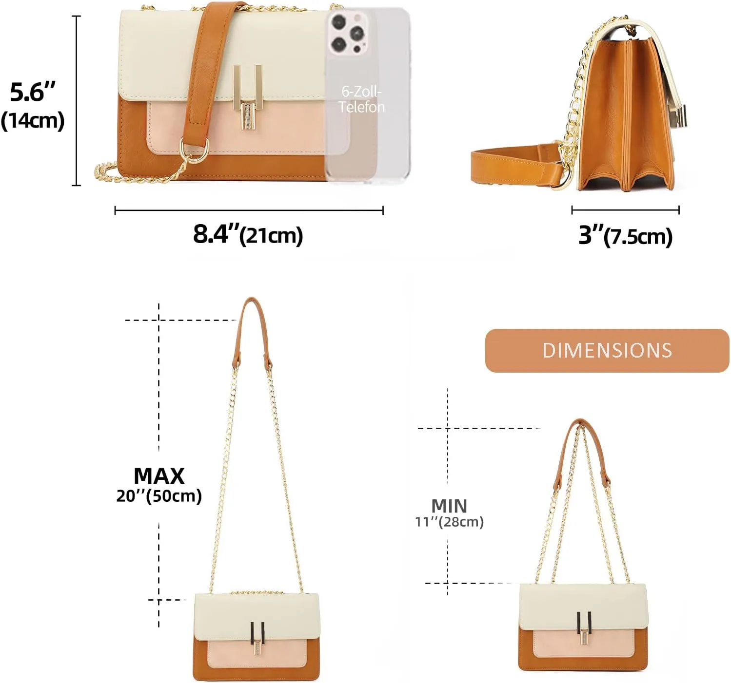 KL928 Crossbody Purses for Women Shoulder Bag Designer Satchel Handbag