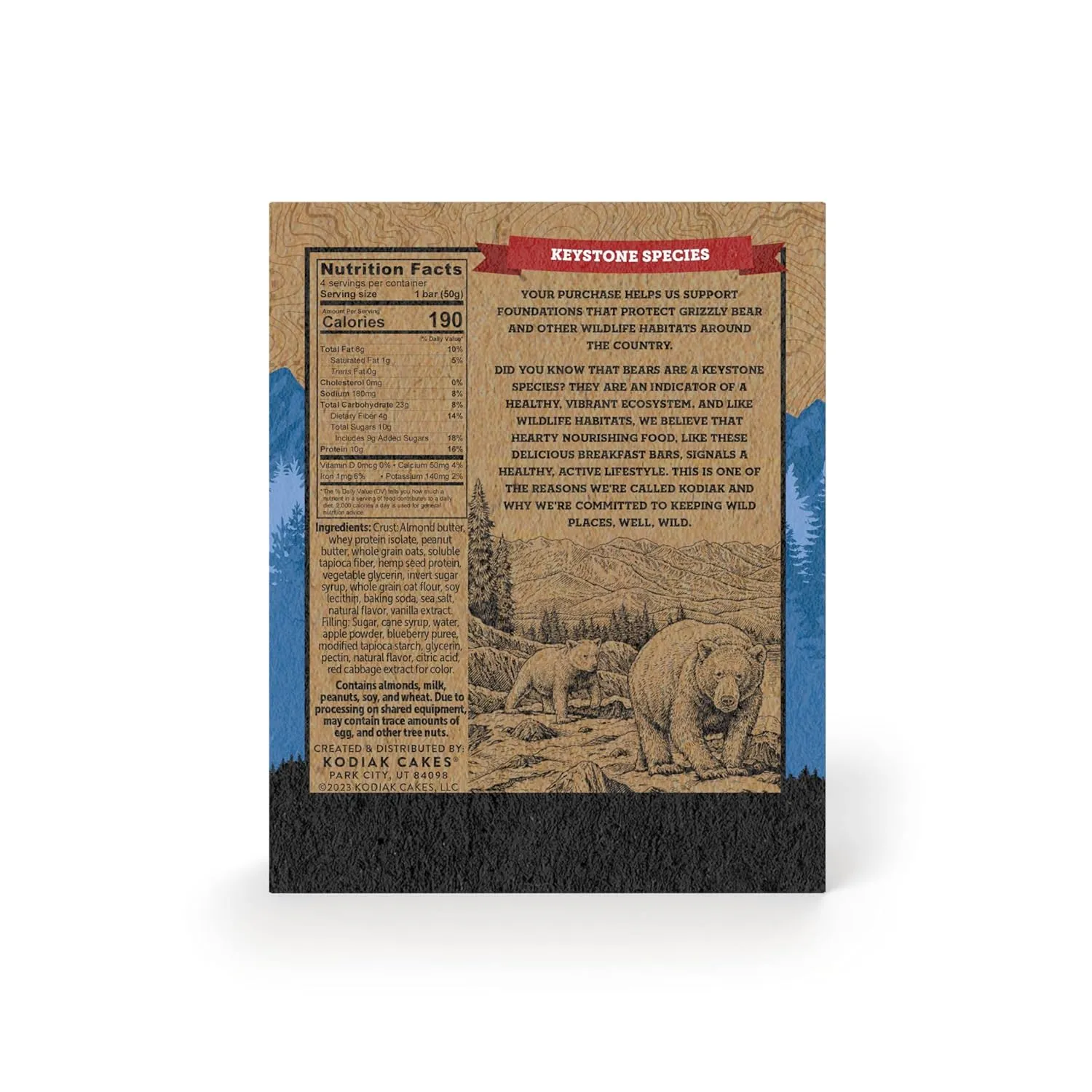Kodiak Cakes Soft Baked Sandwich Breakfast Bar, Blueberry Oat, High Protein, 100% Whole Grains, 12 boxes with 4 bars each (48 bars total)