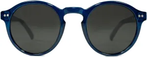 Kolo Harrison Premium Italian Sunglasses, Classic Round Style, Blue