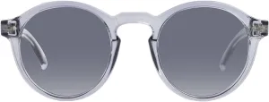 Kolo Harrison Premium Italian Sunglasses, Classic Round Style, Crystal Grey
