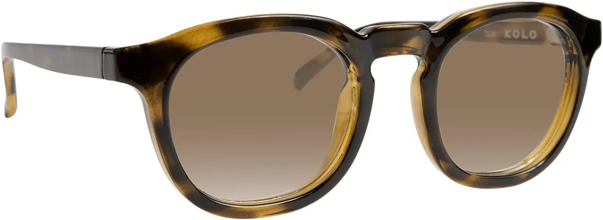 Kolo Webster Premium Italian Sunglasses, Classic Square-Shaped Style, Dark Tortoise