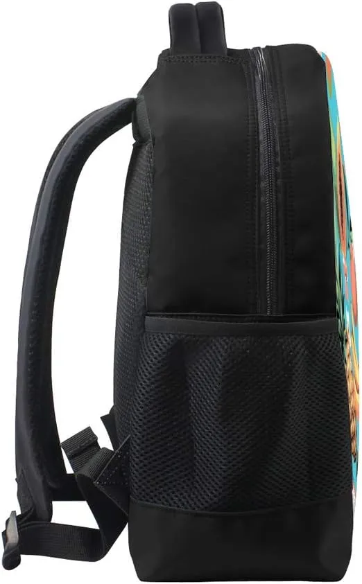 Kuizee Backpack Daypack Hawaiian Tropical Fruits Flowers Casual Bags Durable Polyester College School Travel 11×16Inch