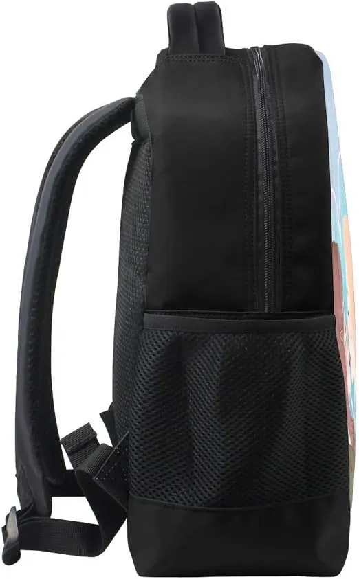 Kuizee Classic Backpack Schoolbag Adjustable Padded Shoulder Straps Daypack ﻿Two Young Girls Kissing Casual Bags Durable College Daily 16Inch