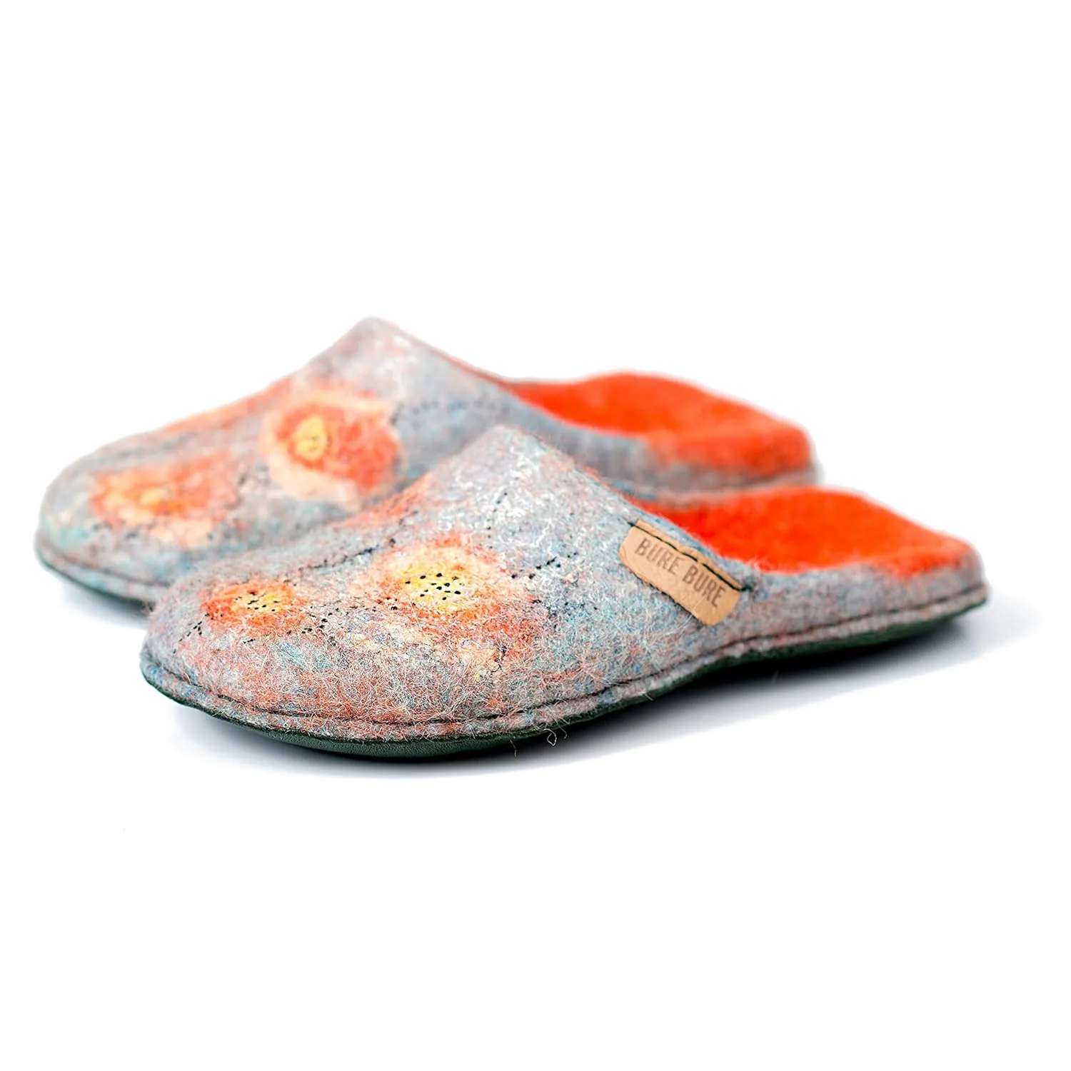 Ladies Slip On Wool Slippers Viola Made by Hand - Mothers Day Gifts