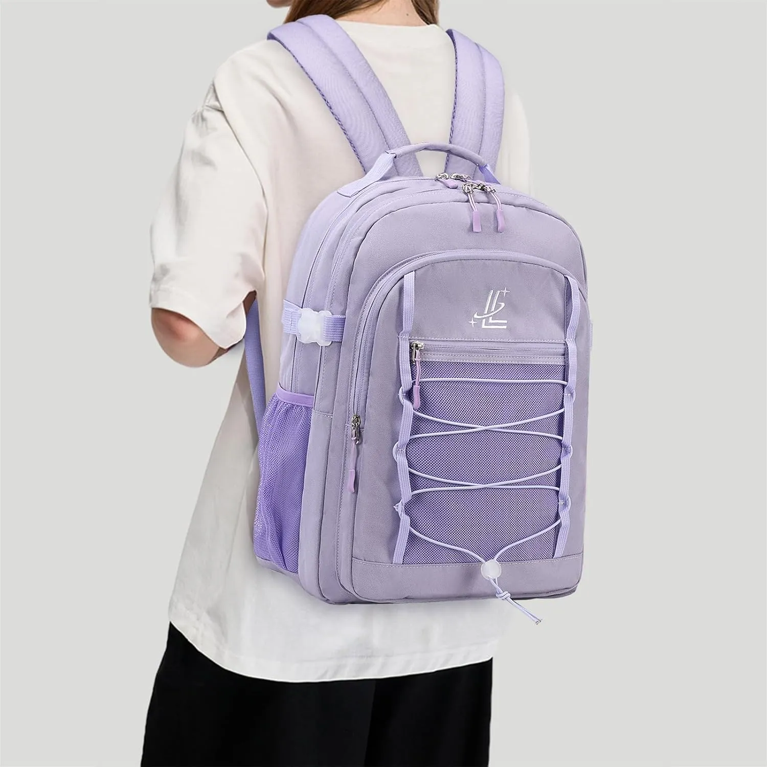 Lanola Kids Backpack for Girls Elementary Primary Middle School Bags for Teens Bookbags Sturdy Durable Travel for Women - Purple