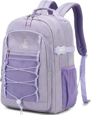 Lanola Kids Backpack for Girls Elementary Primary Middle School Bags for Teens Bookbags Sturdy Durable Travel for Women - Purple