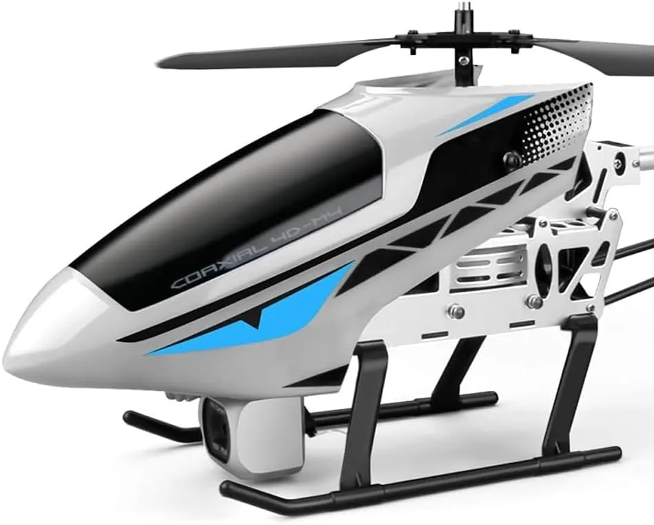 Large 72CM 4K Dual Camera Remote Control Helicopter, Alloy Drop-Proof RC Helicopter with Colored LED Light, Night Sky Flight Gifts for Teens, Boys and Girls