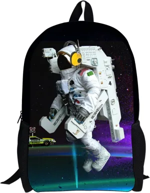 Large Cool School Bag Cute Kids Durable Personalized Backpack Bookbags Astronaut