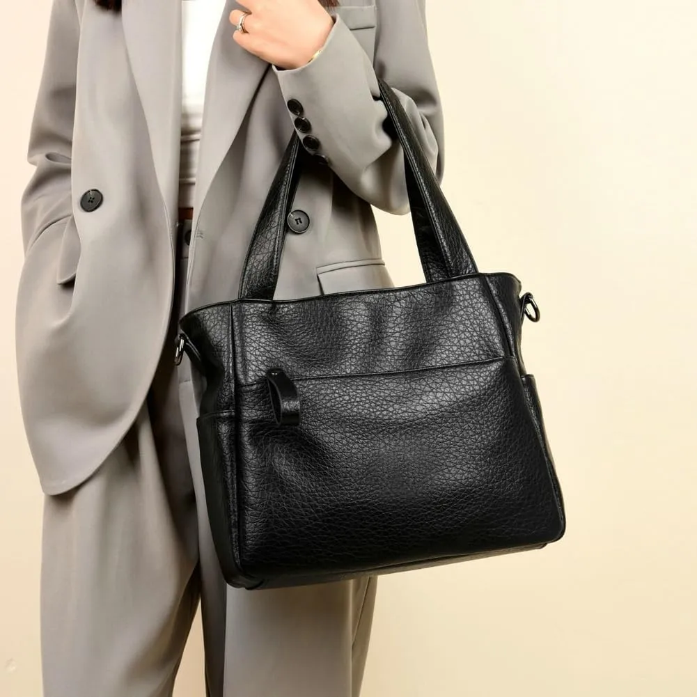Large Tote Bag Women PU Leather Shoulder Crossbody Bags Satchel Purses Work Travel Handbags with Multi Pockets 2025