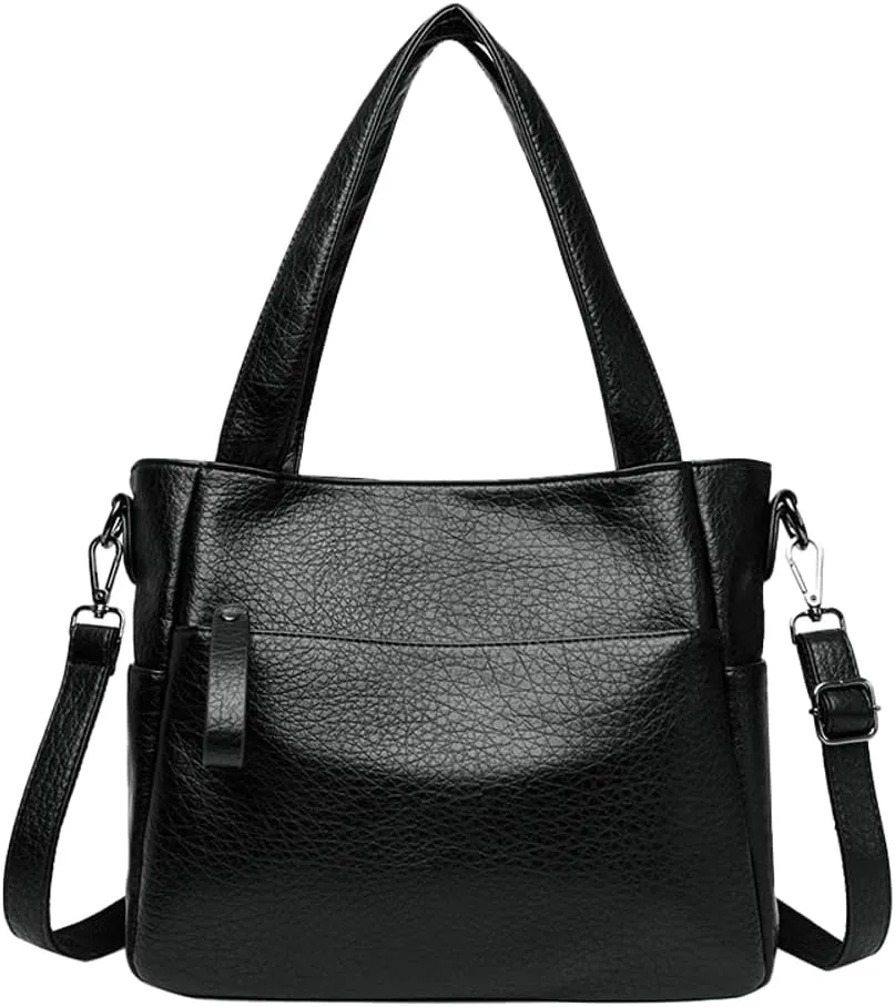 Large Tote Bag Women PU Leather Shoulder Crossbody Bags Satchel Purses Work Travel Handbags with Multi Pockets 2025
