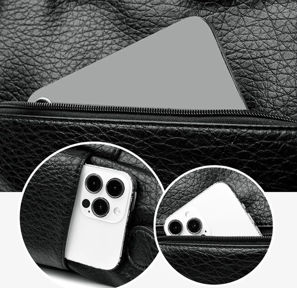 Large Tote Bag Women PU Leather Shoulder Crossbody Bags Satchel Purses Work Travel Handbags with Multi Pockets 2025