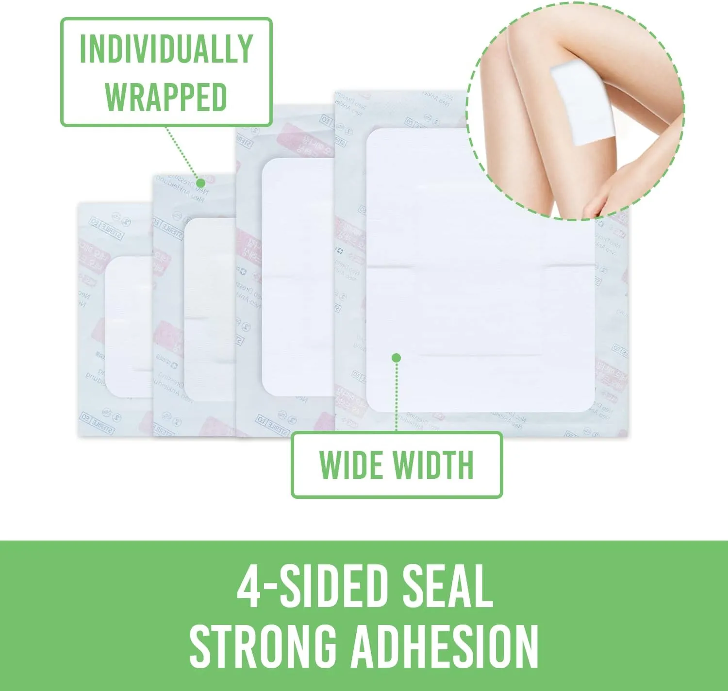 Latex-Free Bordered Gauze Pad Dressing Bandage Island Dressings 5.5x6.7 (30Ct) White - Individually Wrapped Large Wound Dressing First Aid Wound Care for Wounds Protection