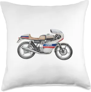 Laverda Motorcycles Vintage Italian Racing Heritage Design Throw Pillow